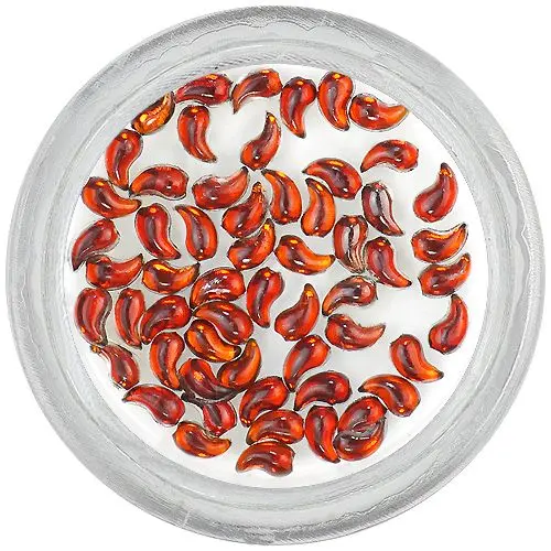 Hnedé kamienky na nechty - zahnuté slzičky