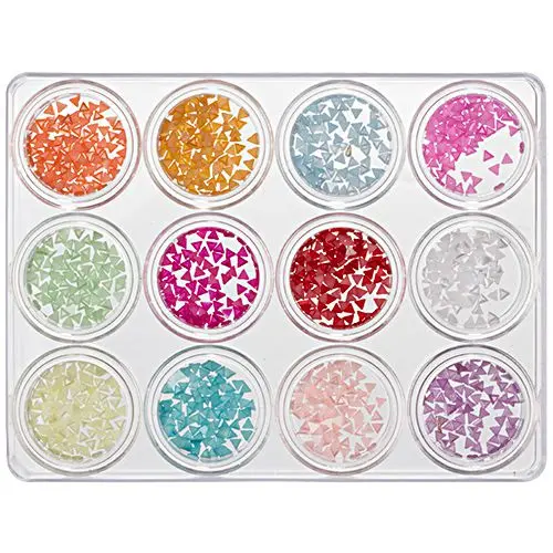 Ozdobná sada - Perleťové trojuholníky, 12ks