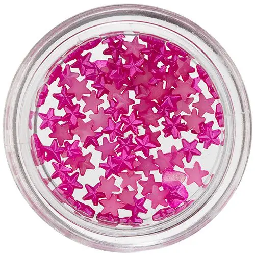Perleťové hviezdičky na nechty - cyklámenové