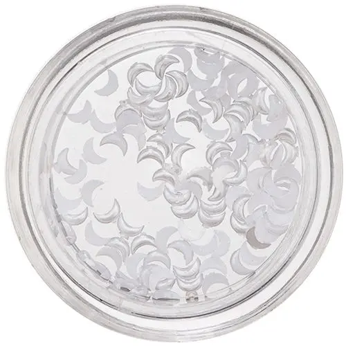 Perleťové mesiačiky na nechty - biele