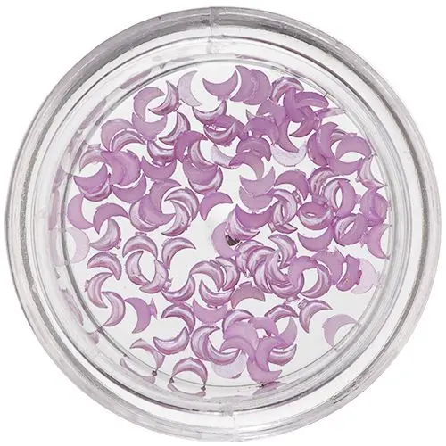 Fialové mesiačiky na zdobenie nechtov, perleť