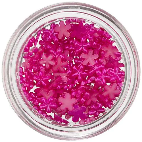 Perleťové kvietky na nechty - cyklámenové