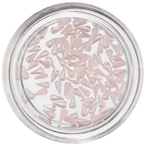 Perleťové ozdoby v tvare rovnej slzičky - jemne ružové