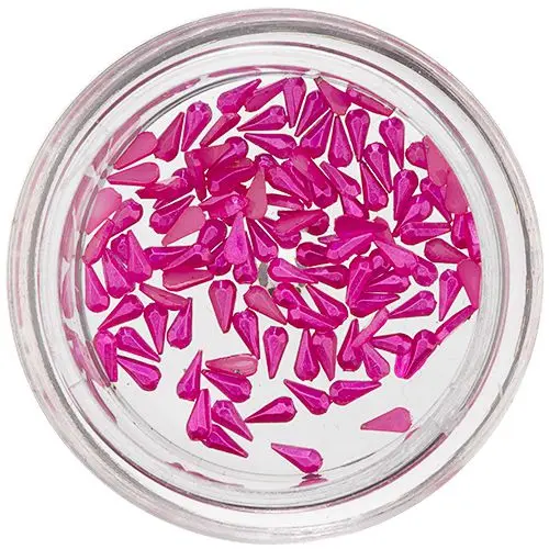 Perleťové slzičky na nechty - rovné, cyklámenové