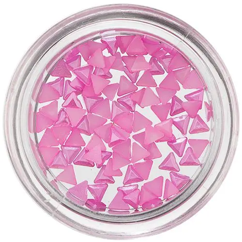 Perleťové ozdoby v tvare trojuholníka - ružové