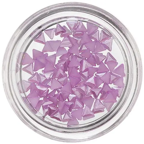 Fialové trojuholníky na zdobenie nechtov, perleť