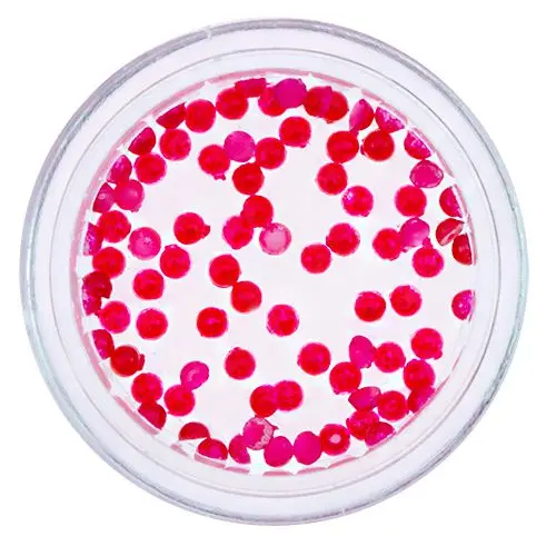 Guličky na zdobenie nechtov - červené, perleť