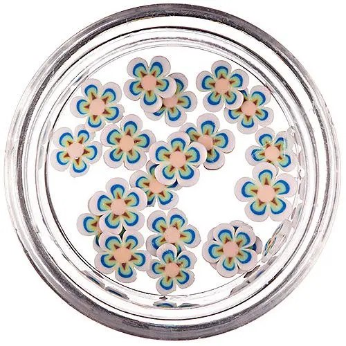 Narezané kvietky - Fimo Nail Art
