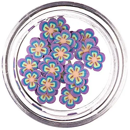 Narezané kvietky - Fimo Nail Art