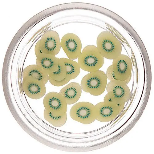 Fimo nechtové ozdoby - narezané kivi